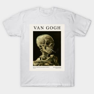 Van Gogh - Skull Of A Skeleton With Burning Cigarette T-Shirt